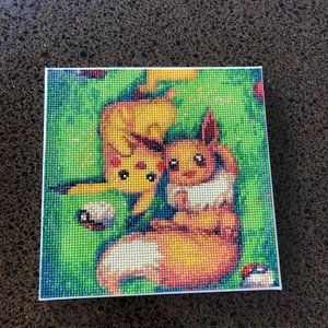 Finished Diamond Art of Pikachu